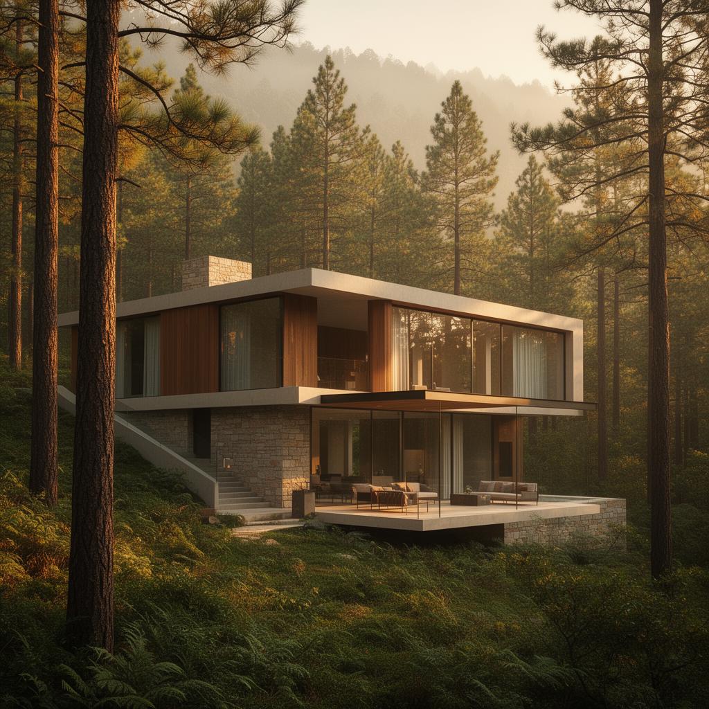 Casa de lujo moderna en el bosque de Tapalpa